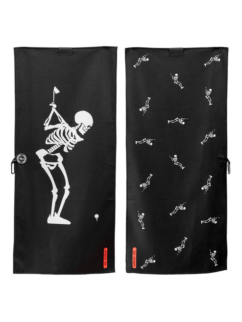 TRUE Linkswear Dead Golfer Waffle Towel - Black