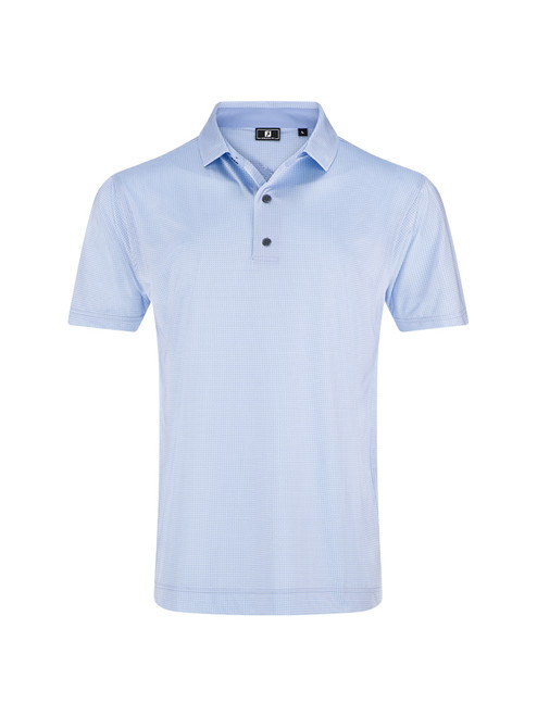 FootJoy Circle Foulard Lisle Polo Shirt (Athletic Fit) - Periwinkle/Ice Water