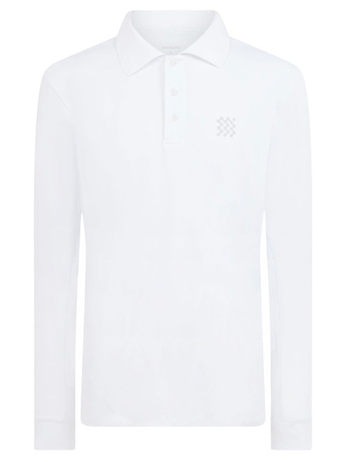 Manors Golf Long Sleeve Course Polo - White