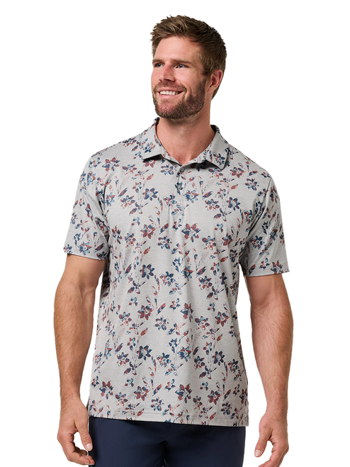 TravisMathew Unlimited Access Polo - Heather Light Grey