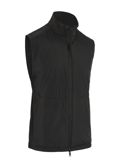 Callaway Mixed Media Full-Zip Vest - Caviar