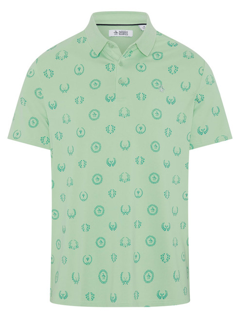 Original Penguin Victory Crest Jacquard Polo - Lichen