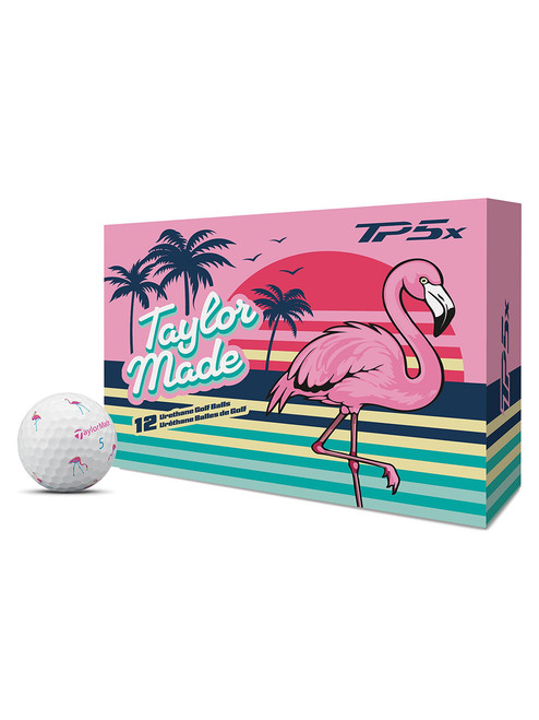 TaylorMade TP5x Pix Flamingo Limited Edition Golf Balls