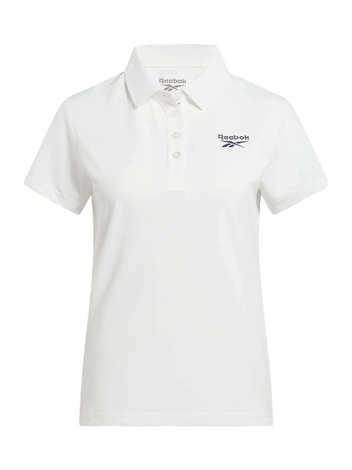 Reebok Womens Micro Pique Polo - White/Vector Navy