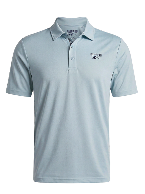 Reebok Solid Pique Polo Shirt - Ice Blue