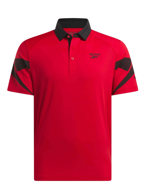 Reebok Vector Sleeve Polo Shirt - Vector Red/Black