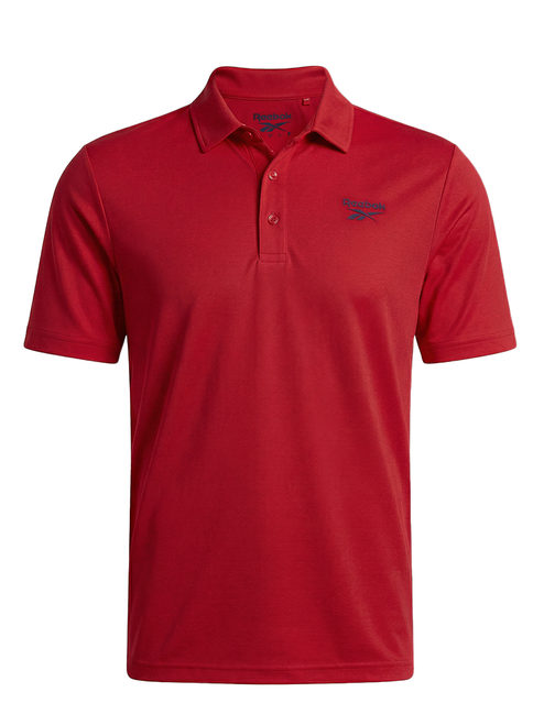 Reebok Chevron Back Polo Shirt - Vector Navy/Vector Red