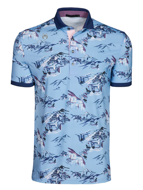Greyson Players Club In The Blues Polo - Wolf Blue