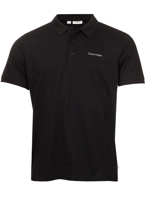 Calvin Klein Brookview Cotton Blend Pique Polo - Black
