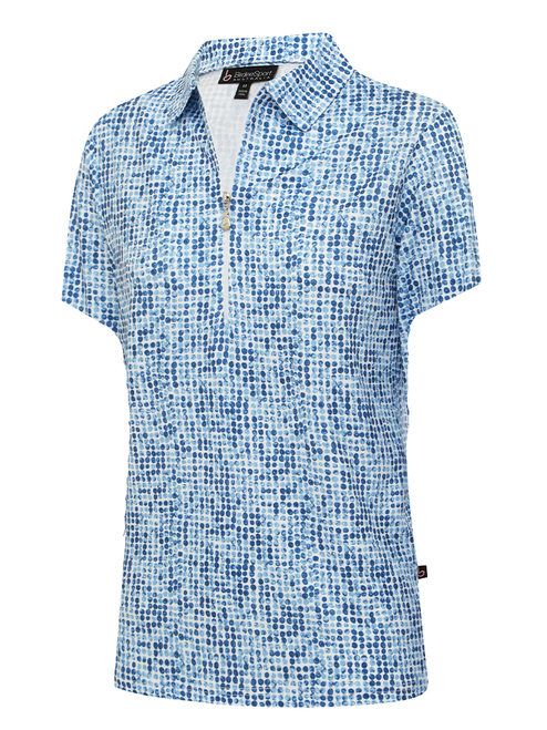Birdee Sport Womens Gemstone Short Sleeve Top - Blue