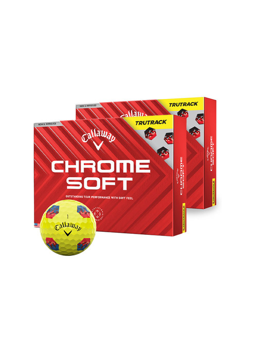 Callaway Chrome Soft TruTrack 2024 Golf Balls - 2 Dozen Yellow