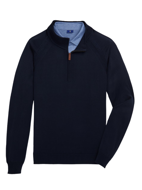FootJoy Wool Blend Half Zip Pullover - Navy