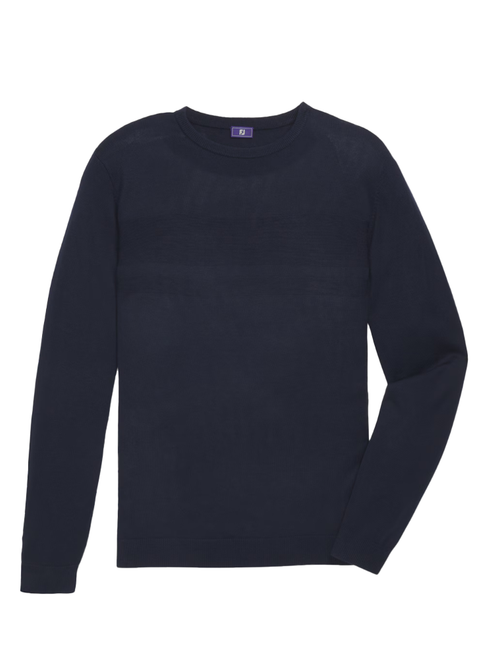FootJoy Tonal Block Crewneck Pullover - Navy