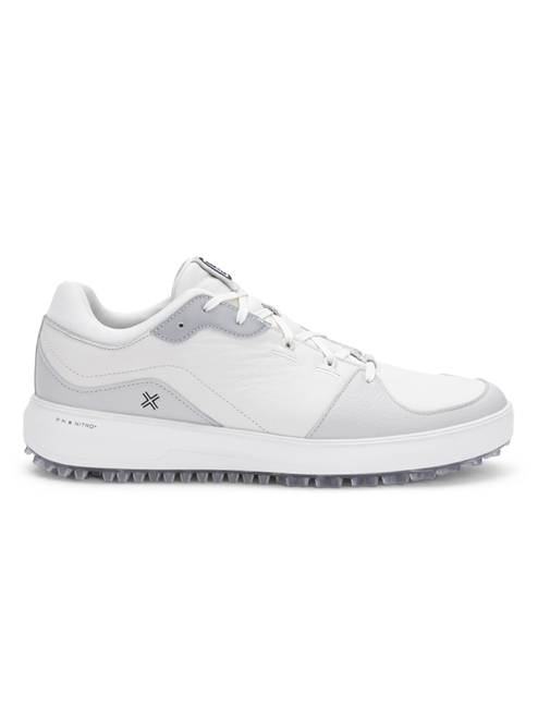Payntr Golf Sport Classic LE Golf Shoes (Wide Fit) - White/Grey/Silver