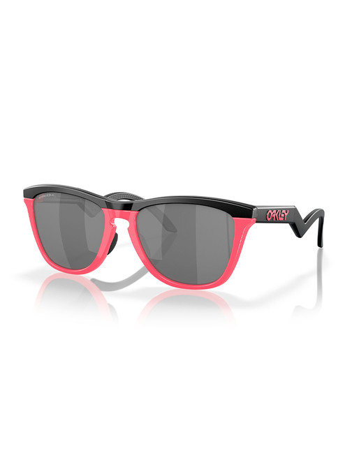 Oakley Frogskins Hybrid Sunglasses - Matte Black w/ Neon Pink