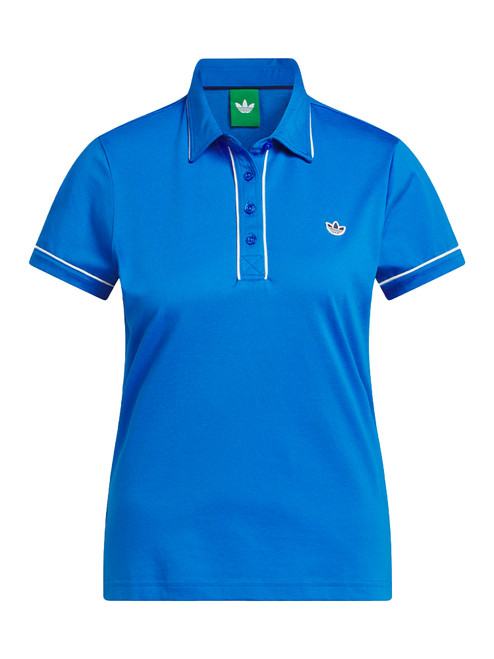 adidas Originals Womens Solid Polo - Bluebird
