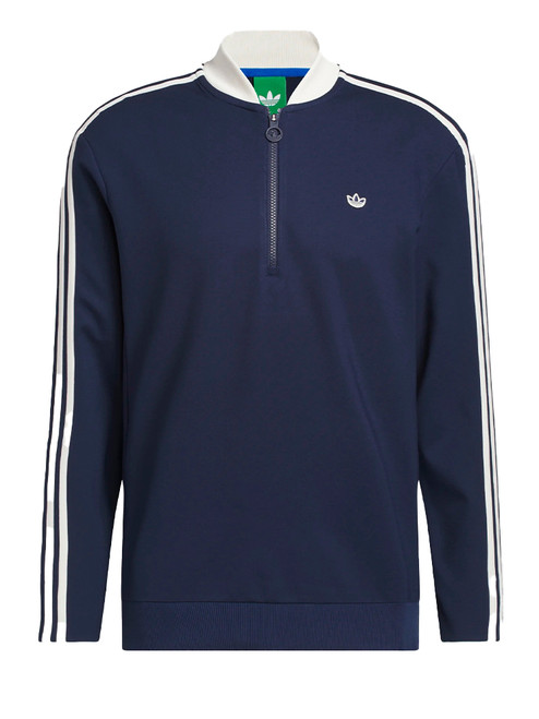 adidas Originals 3-Stripe 1/4 Zip - Night Indigo/Chalk White
