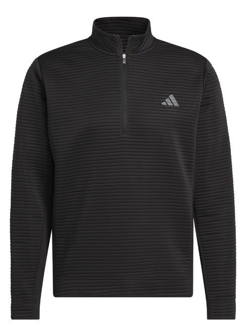 adidas Ultimate365 DWR Textured Quarter Zip Pullover - Black