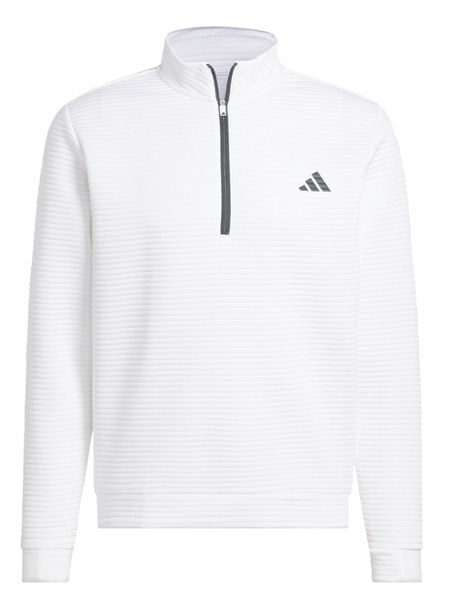 adidas Ultimate365 DWR Textured Quarter Zip Pullover - White