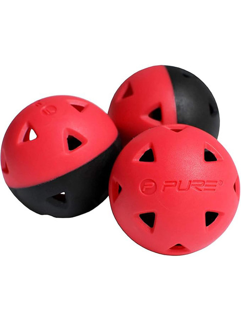 Pure2Improve Impact Balls 12 Piece - Black/Red