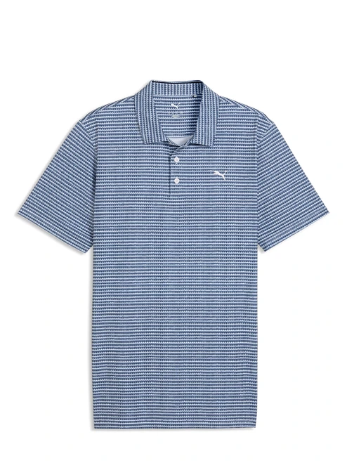 Puma MATTR Stadium Golf Polo - White Glow/Deep Navy