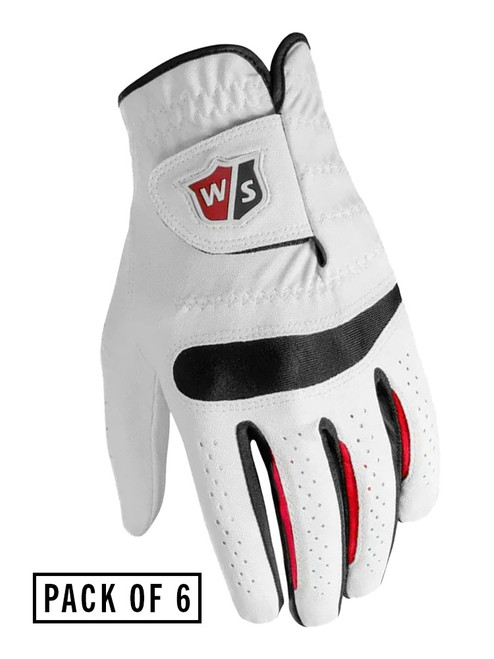 Wilson Staff Pro Feel Golf Glove - 6 Pack