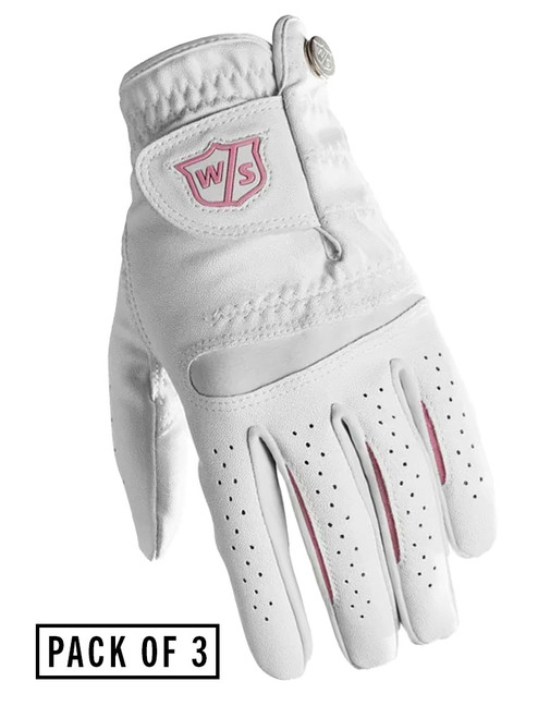 Wilson Staff Pro Feel Women's Golf Glove - 3 Pack