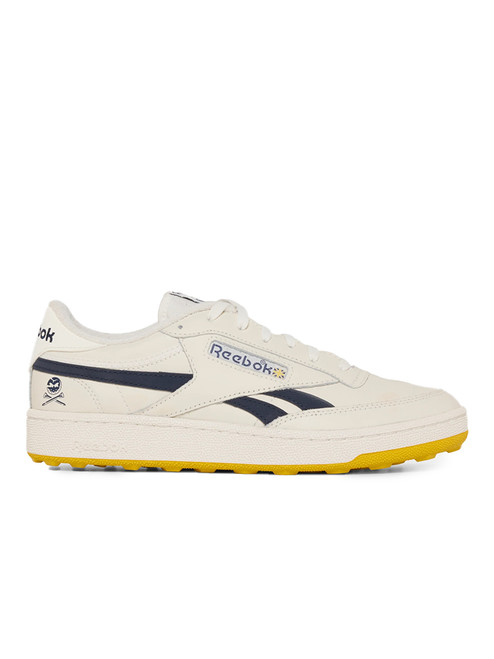 Reebok Club C Revenge LE Golf Shoes - Chalk/Vector Navy/Athletic Gold