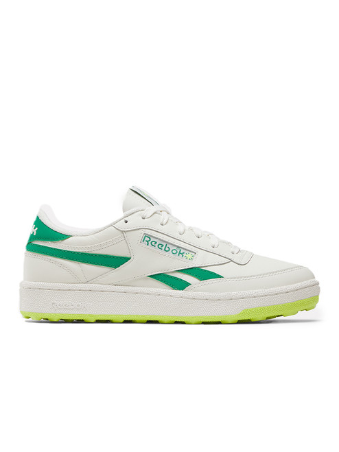 Reebok Club C Revenge Golf Shoes - Chalk/Team Green/Acid Yellow