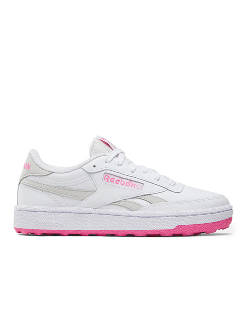 Reebok Women's Club C Revenge Golf Shoes - White/True Pink/New Grey 1