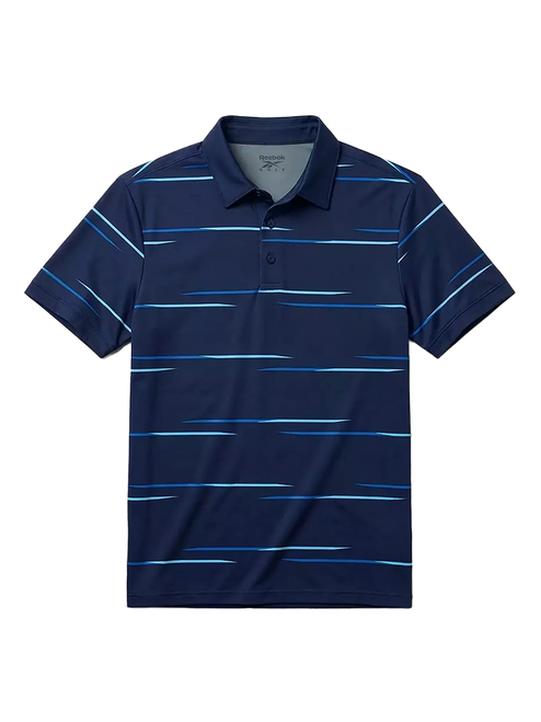 Reebok Flag Stripe Polo Shirt - Vector Navy/Peri Blue/Vector Blue
