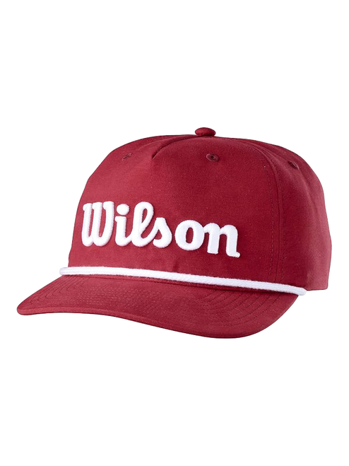 Wilson Script Rope Snapback Cap - Burgundy