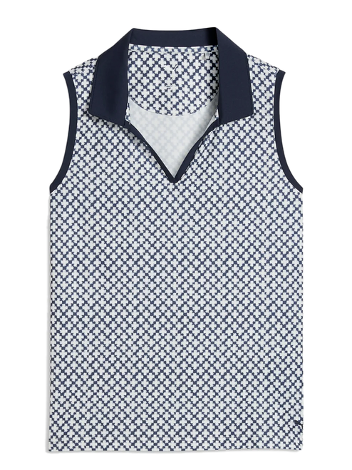 Puma Women's Club Sleeveless Polo Shirt - Deep Navy