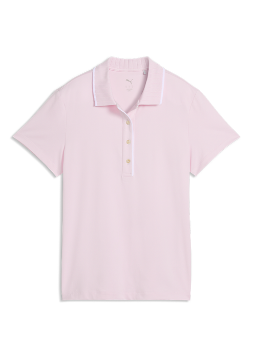 Puma Women's CLOUDSPUN Bridges Golf Polo - Powder Pink