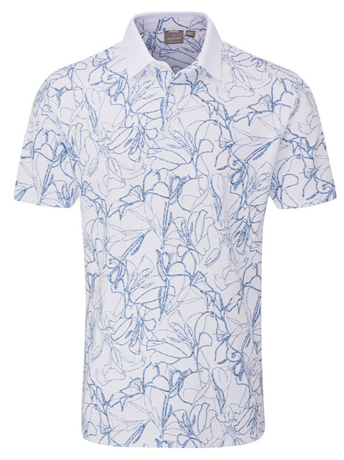 Ping Orlando Polo Shirt - White/Stellar