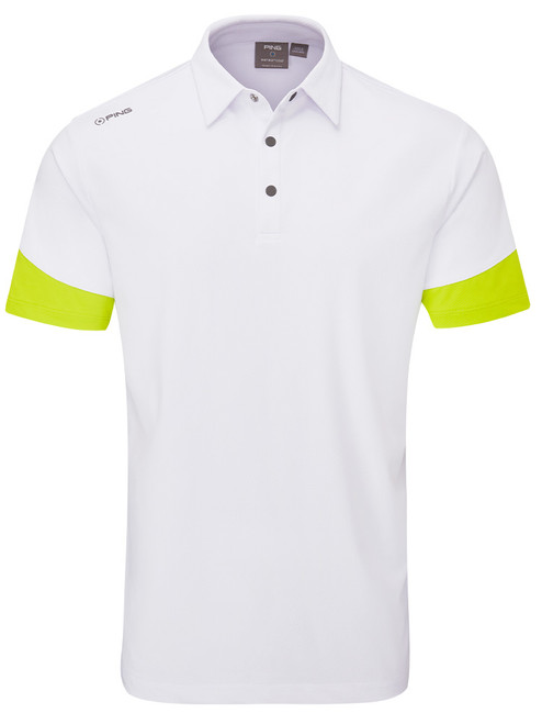 Ping Ty Polo Shirt - White/Lime