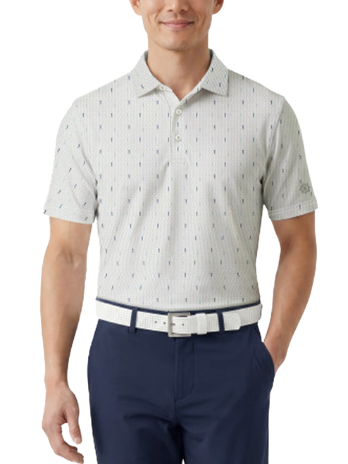 Ben Hogan Tee Drop Print Polo - Bright White