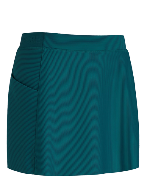 G/FORE Women's 2-Tone Rib Knockout A-Line 16" Skort - Marine Teal