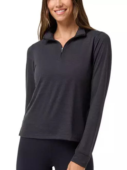 TravisMathew Women's Skyloft Light Zip - Heather Black