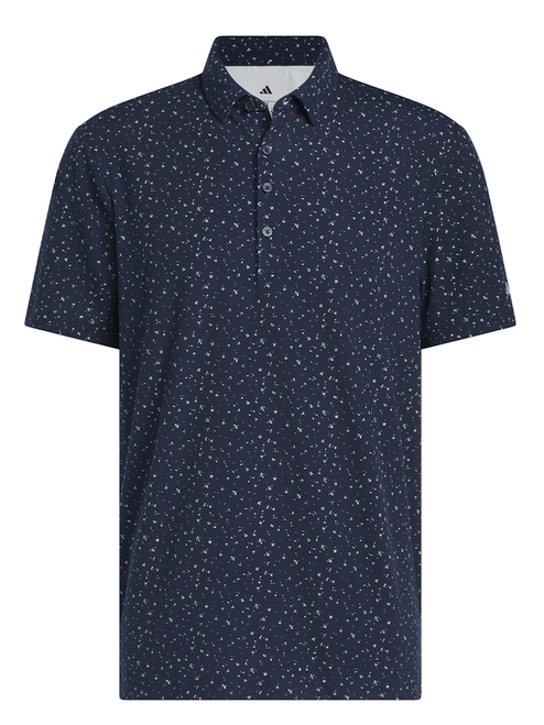 adidas Ultimate365+ Climacool Butterspun Break Out Print Polo Shirt - Col. Navy