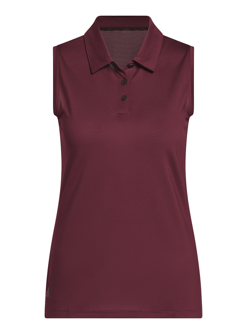 adidas Women's Ottoman Sleeveless Polo Shirt - Maroon