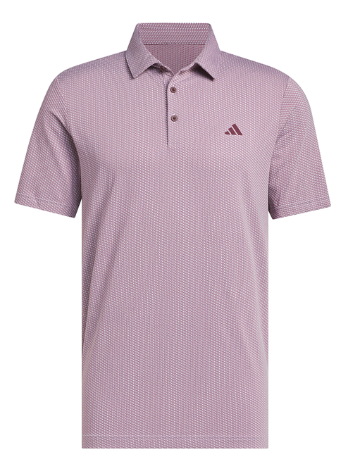 adidas Performance Textured Polo Shirt - Maroon/White
