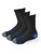 Meikan 3 Pack Crew Cut Performance Sports Socks - Black/Dark Blue
