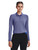 Under Armour Women's Zinger MicroStripe LS Polo - Bauhaus Blue/White