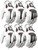 Bridgestone xFIXx Pack Of 6 Golf Gloves White