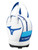 Mizuno Practice Ball Bag - White/Blue