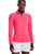 Under Armour Women's Playoff 1/4 Zip - Pink Shock/Metallic Silver