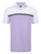 FootJoy Lisle Colour Block Golf Shirt (Athletic Fit) - White/Charcoal/Lavender