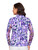 IBKUL Jennifer Print Long Sleeve Mock Neck Top - Plum/Navy