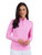 IBKUL Solid Long Sleeve Mock Neck Top - Candy Pink